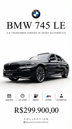 BMW 745Le 3.0 TWINPOWER HÍBRIDO M SPORT AUTOMÁTICO BMW 745Le 3.0 TWINPOWER HÍBRIDO M SPORT AUTOMÁTICO