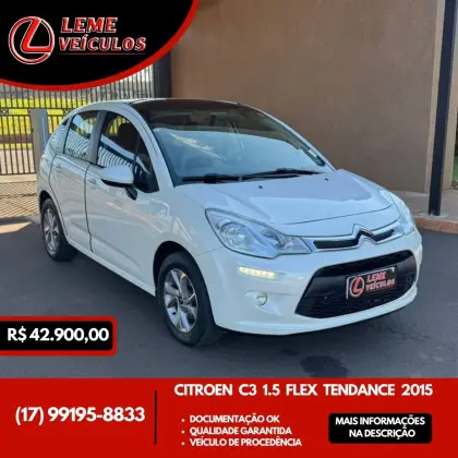 CITROËN C3 1.5 TENDANCE 8V FLEX 4P MANUAL CITROËN C3 1.5 TENDANCE 8V FLEX 4P MANUAL