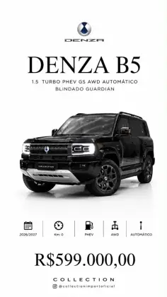 DENZA B5 1.5 TURBO PHEV GS AWD AUTOMÁTICO DENZA B5 1.5 TURBO PHEV GS AWD AUTOMÁTICO