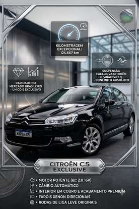 CITROËN-C5-2.0 MPFI EXCLUSIVE 16V GASOLINA 4P AUTOMÁTICO CITROËN-C5-2010