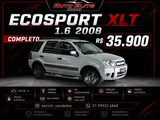 FORD ECOSPORT 1.6 XLT 8V FLEX 4P MANUAL FORD ECOSPORT 1.6 XLT 8V FLEX 4P MANUAL