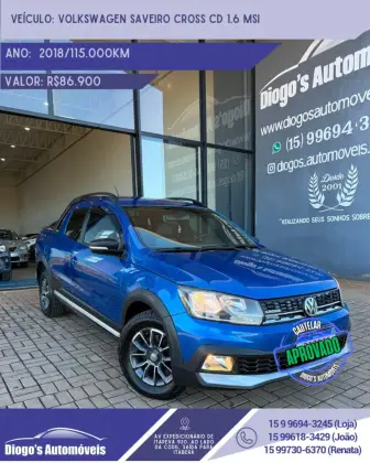 VOLKSWAGEN SAVEIRO 1.6 CROSS CD 16V FLEX 2P MANUAL VOLKSWAGEN SAVEIRO 1.6 CROSS CD 16V FLEX 2P MANUAL