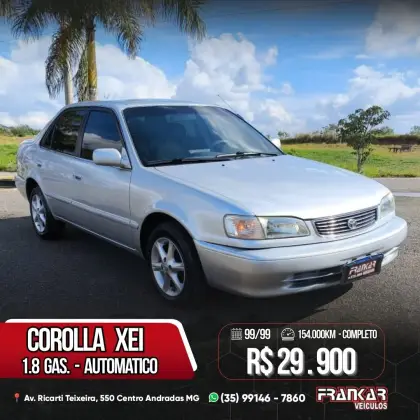TOYOTA COROLLA 1.8 XEI 16V GASOLINA 4P AUTOMÁTICO TOYOTA COROLLA 1.8 XEI 16V GASOLINA 4P AUTOMÁTICO