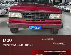 CHEVROLET D20 4.0 CUSTOM S CS 8V DIESEL 2P MANUAL CHEVROLET D20 4.0 CUSTOM S CS 8V DIESEL 2P MANUAL