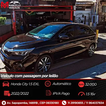 HONDA CITY 1.5 i-VTEC FLEX HATCH EXL CVT HONDA CITY 1.5 i-VTEC FLEX HATCH EXL CVT