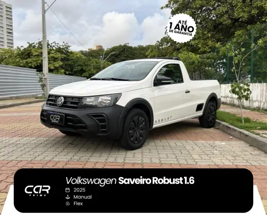 VOLKSWAGEN SAVEIRO 1.6 MSI ROBUST CS 16V FLEX 2P MANUAL VOLKSWAGEN SAVEIRO 1.6 MSI ROBUST CS 16V FLEX 2P MANUAL