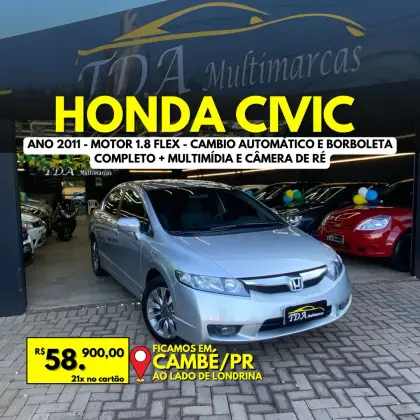 HONDA CIVIC 1.8 LXL 16V FLEX 4P AUTOMÁTICO HONDA CIVIC 1.8 LXL 16V FLEX 4P AUTOMÁTICO