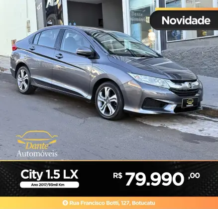 HONDA CITY 1.5 LX 16V FLEX 4P AUTOMÁTICO HONDA CITY 1.5 LX 16V FLEX 4P AUTOMÁTICO