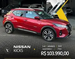 NISSAN KICKS 1.6 16V FLEXSTART ADVANCE XTRONIC NISSAN KICKS 1.6 16V FLEXSTART ADVANCE XTRONIC
