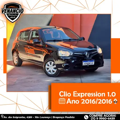 RENAULT CLIO 1.0 EXPRESSION 16V FLEX 4P MANUAL RENAULT CLIO 1.0 EXPRESSION 16V FLEX 4P MANUAL