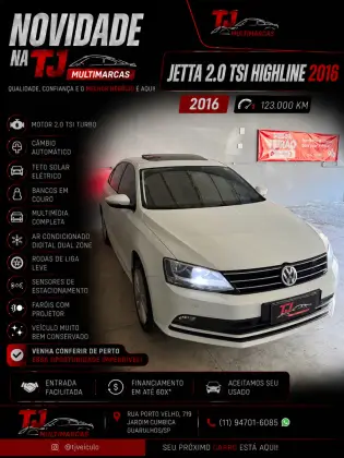 VOLKSWAGEN JETTA 2.0 TSI HIGHLINE 211CV GASOLINA 4P TIPTRONIC VOLKSWAGEN JETTA 2.0 TSI HIGHLINE 211CV GASOLINA 4P TIPTRONIC