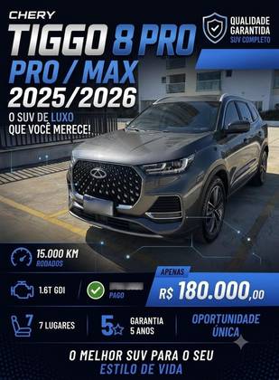 CAOA CHERY TIGGO 8 PRO 1.6 TGDI GASOLINA DCT