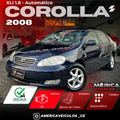 TOYOTA COROLLA 1.8 XLI 16V FLEX 4P AUTOMÁTICO TOYOTA COROLLA 1.8 XLI 16V FLEX 4P AUTOMÁTICO