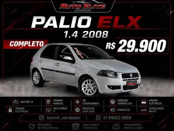 FIAT PALIO 1.4 MPI ELX 8V FLEX 4P MANUAL FIAT PALIO 1.4 MPI ELX 8V FLEX 4P MANUAL