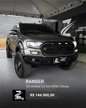 FORD RANGER 3.2 LIMITED 4X4 CD 20V DIESEL 4P AUTOMÁTICO FORD RANGER 3.2 LIMITED 4X4 CD 20V DIESEL 4P AUTOMÁTICO