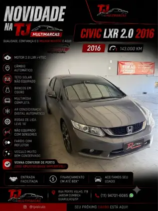 HONDA CIVIC 2.0 LXR 16V FLEX 4P AUTOMÁTICO