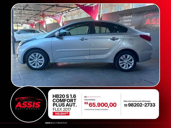 HYUNDAI-HB20S-1.6 COMFORT PLUS 16V FLEX 4P AUTOMÁTICO HYUNDAI-HB20S-2016