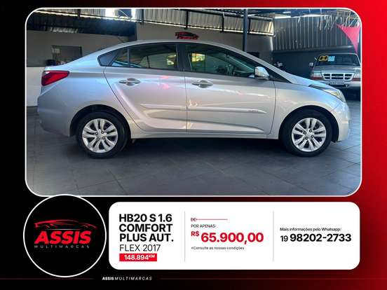 HYUNDAI-HB20S-1.6 COMFORT PLUS 16V FLEX 4P AUTOMÁTICO HYUNDAI-HB20S-2016