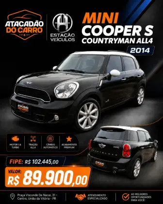 MINI COUNTRYMAN 1.6 S ALL4 4X4 16V 184CV TURBO GASOLINA 4P AUTOMÁTICO