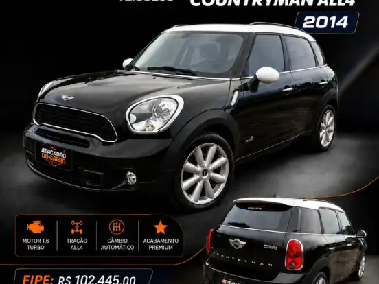 MINI-COUNTRYMAN-1.6 S ALL4 4X4 16V 184CV TURBO GASOLINA 4P AUTOMÁTICO MINI-COUNTRYMAN-2014