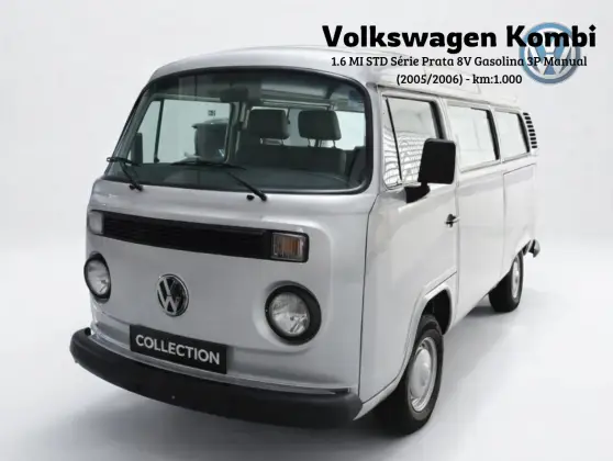 VOLKSWAGEN KOMBI 1.6 MI STD SÉRIE PRATA 8V GASOLINA 3P MANUAL VOLKSWAGEN KOMBI 1.6 MI STD SÉRIE PRATA 8V GASOLINA 3P MANUAL