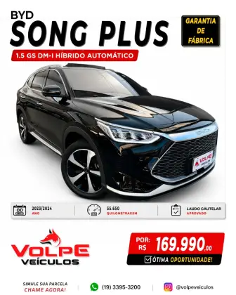 BYD SONG PLUS 1.5 DM-I HÍBRIDO AUTOMÁTICO BYD SONG PLUS 1.5 DM-I HÍBRIDO AUTOMÁTICO