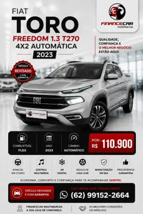 FIAT TORO 1.3 TURBO 270 FLEX FREEDOM AT6