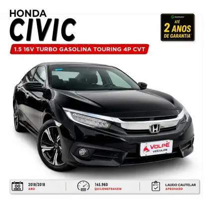 HONDA CIVIC 1.5 16V TURBO GASOLINA TOURING 4P CVT