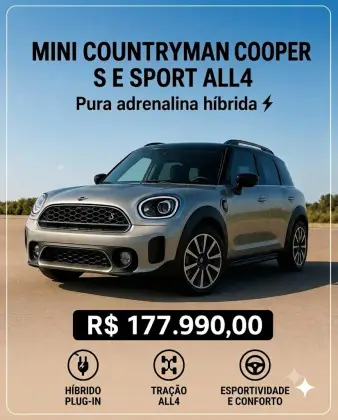 MINI COUNTRYMAN 1.5 12V TWINPOWER TURBO HYBRID COOPER S E SPORT ALL4 STEPTRONIC MINI COUNTRYMAN 1.5 12V TWINPOWER TURBO HYBRID COOPER S E SPORT ALL4 STEPTRONIC
