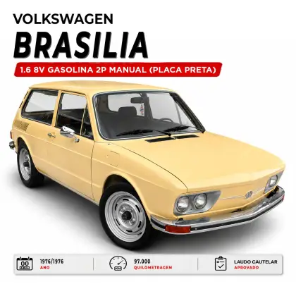 VOLKSWAGEN BRASILIA 1.6 8V GASOLINA 2P MANUAL VOLKSWAGEN BRASILIA 1.6 8V GASOLINA 2P MANUAL