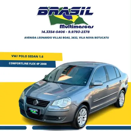 VOLKSWAGEN POLO SEDAN 1.6 MI COMFORTLINE 8V FLEX 4P MANUAL VOLKSWAGEN POLO SEDAN 1.6 MI COMFORTLINE 8V FLEX 4P MANUAL