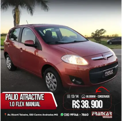 FIAT PALIO 1.0 MPI ATTRACTIVE 8V FLEX 4P MANUAL FIAT PALIO 1.0 MPI ATTRACTIVE 8V FLEX 4P MANUAL