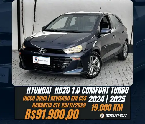 HYUNDAI HB20 1.0 TGDI FLEX COMFORT PLUS AUTOMÁTICO HYUNDAI HB20 1.0 TGDI FLEX COMFORT PLUS AUTOMÁTICO
