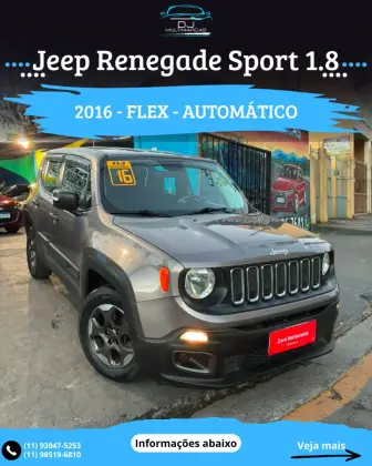 JEEP RENEGADE 1.8 16V FLEX SPORT 4P AUTOMÁTICO JEEP RENEGADE 1.8 16V FLEX SPORT 4P AUTOMÁTICO