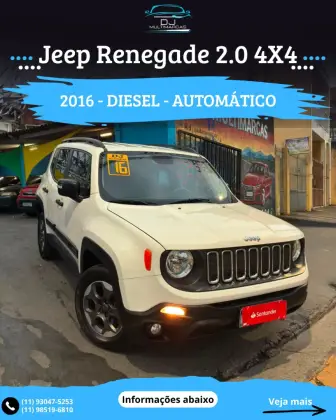 JEEP RENEGADE 2.0 16V TURBO DIESEL SPORT 4P 4X4 AUTOMÁTICO JEEP RENEGADE 2.0 16V TURBO DIESEL SPORT 4P 4X4 AUTOMÁTICO