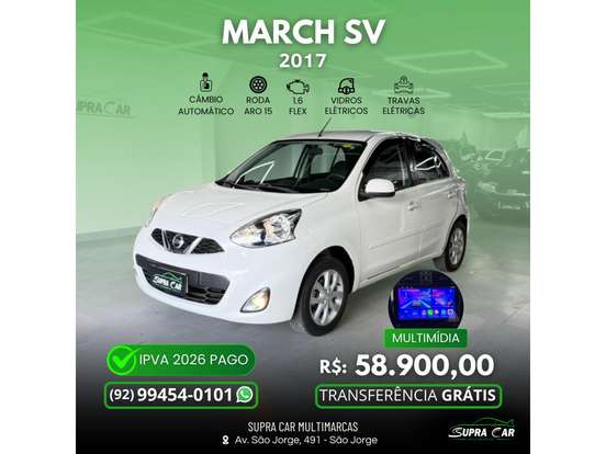 NISSAN-MARCH-1.6 SV 16V FLEXSTART 4P XTRONIC NISSAN-MARCH-2017