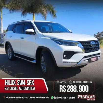 TOYOTA HILUX SW4 2.8 D-4D TURBO DIESEL SRX 7L 4X4 AUTOMÁTICO TOYOTA HILUX SW4 2.8 D-4D TURBO DIESEL SRX 7L 4X4 AUTOMÁTICO