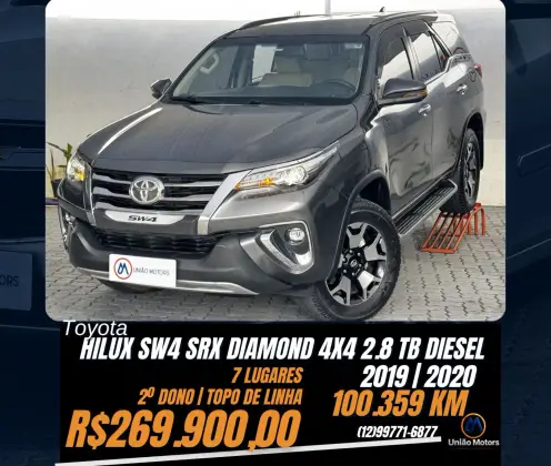 TOYOTA HILUX SW4 2.8 SRX DIAMOND 4X4 7 LUGARES 16V TURBO INTERCOOLER DIESEL 4P AUTOMÁTICO TOYOTA HILUX SW4 2.8 SRX DIAMOND 4X4 7 LUGARES 16V TURBO INTERCOOLER DIESEL 4P AUTOMÁTICO