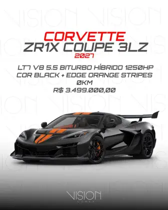 CHEVROLET CORVETTE 5.5 V8 LZ3 GASOLINA Z06 CONVERSIVEL AUTOMÁTICO CHEVROLET CORVETTE 5.5 V8 LZ3 GASOLINA Z06 CONVERSIVEL AUTOMÁTICO