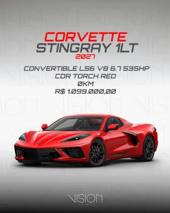 CHEVROLET CORVETTE 6.2 V8 LT1 GASOLINA STINGRAY CONVERSIVEL AUTOMÁTICO CHEVROLET CORVETTE 6.2 V8 LT1 GASOLINA STINGRAY CONVERSIVEL AUTOMÁTICO