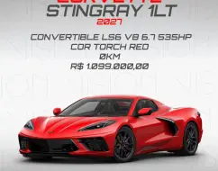 CHEVROLET CORVETTE 6.2 V8 LT1 GASOLINA STINGRAY CONVERSIVEL AUTOMÁTICO CHEVROLET CORVETTE 6.2 V8 LT1 GASOLINA STINGRAY CONVERSIVEL AUTOMÁTICO