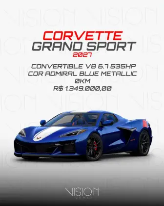 CHEVROLET CORVETTE 6.2 V8 LT3 GASOLINA STINGRAY CONVERSIVEL AUTOMÁTICO CHEVROLET CORVETTE 6.2 V8 LT3 GASOLINA STINGRAY CONVERSIVEL AUTOMÁTICO