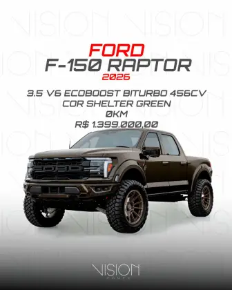 FORD F-150 5.2 V8 SUPERCHARGED GASOLINA RAPTOR CD 4X4 AUTOMÁTICO FORD F-150 5.2 V8 SUPERCHARGED GASOLINA RAPTOR CD 4X4 AUTOMÁTICO