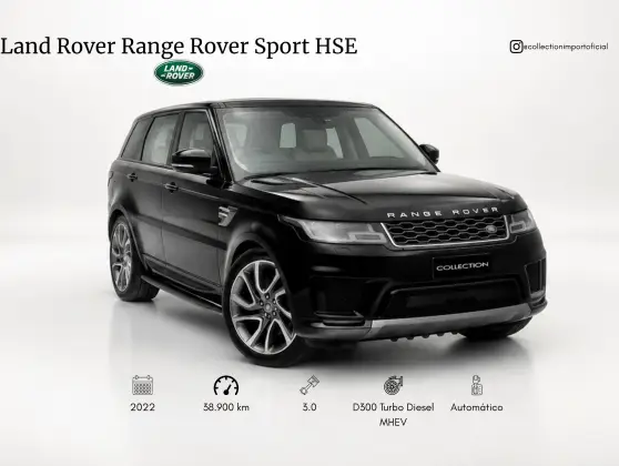 LAND ROVER RANGE ROVER SPORT 3.0 D300 TURBO DIESEL MHEV HSE AUTOMÁTICO LAND ROVER RANGE ROVER SPORT 3.0 D300 TURBO DIESEL MHEV HSE AUTOMÁTICO