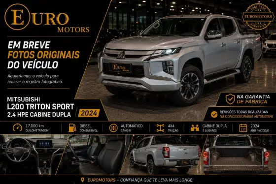 MITSUBISHI L200 TRITON 2.4 16V TURBO DIESEL SPORT HPE CD 4P 4X4 AUTOMÁTICO MITSUBISHI L200 TRITON 2.4 16V TURBO DIESEL SPORT HPE CD 4P 4X4 AUTOMÁTICO