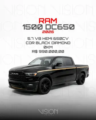 RAM 1500 3.0 HURRICANE 6 BITURBO GASOLINA RHO CD 4X4 AUTOMÁTICO RAM 1500 3.0 HURRICANE 6 BITURBO GASOLINA RHO CD 4X4 AUTOMÁTICO