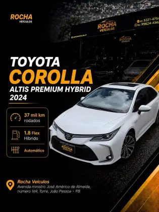 TOYOTA COROLLA 1.8 VVT-I HYBRID FLEX ALTIS PREMIUM CVT TOYOTA COROLLA 1.8 VVT-I HYBRID FLEX ALTIS PREMIUM CVT