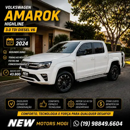 VOLKSWAGEN AMAROK 3.0 V6 TDI DIESEL HIGHLINE CD 4MOTION AUTOMÁTICO VOLKSWAGEN AMAROK 3.0 V6 TDI DIESEL HIGHLINE CD 4MOTION AUTOMÁTICO