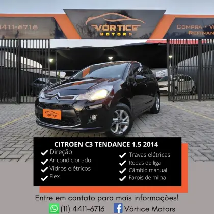 CITROËN C3 1.5 TENDANCE 8V FLEX 4P MANUAL CITROËN C3 1.5 TENDANCE 8V FLEX 4P MANUAL