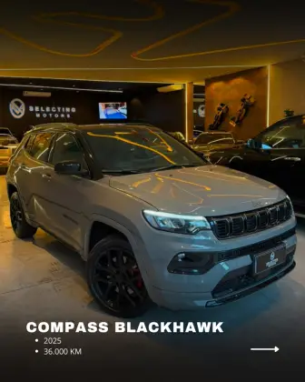 JEEP COMPASS 2.0 HURRICANE 4 TURBO GASOLINA BLACKHAWK AT9 JEEP COMPASS 2.0 HURRICANE 4 TURBO GASOLINA BLACKHAWK AT9